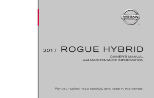 2017 Nissan ROGUE HYBRID Quick Reference Guide